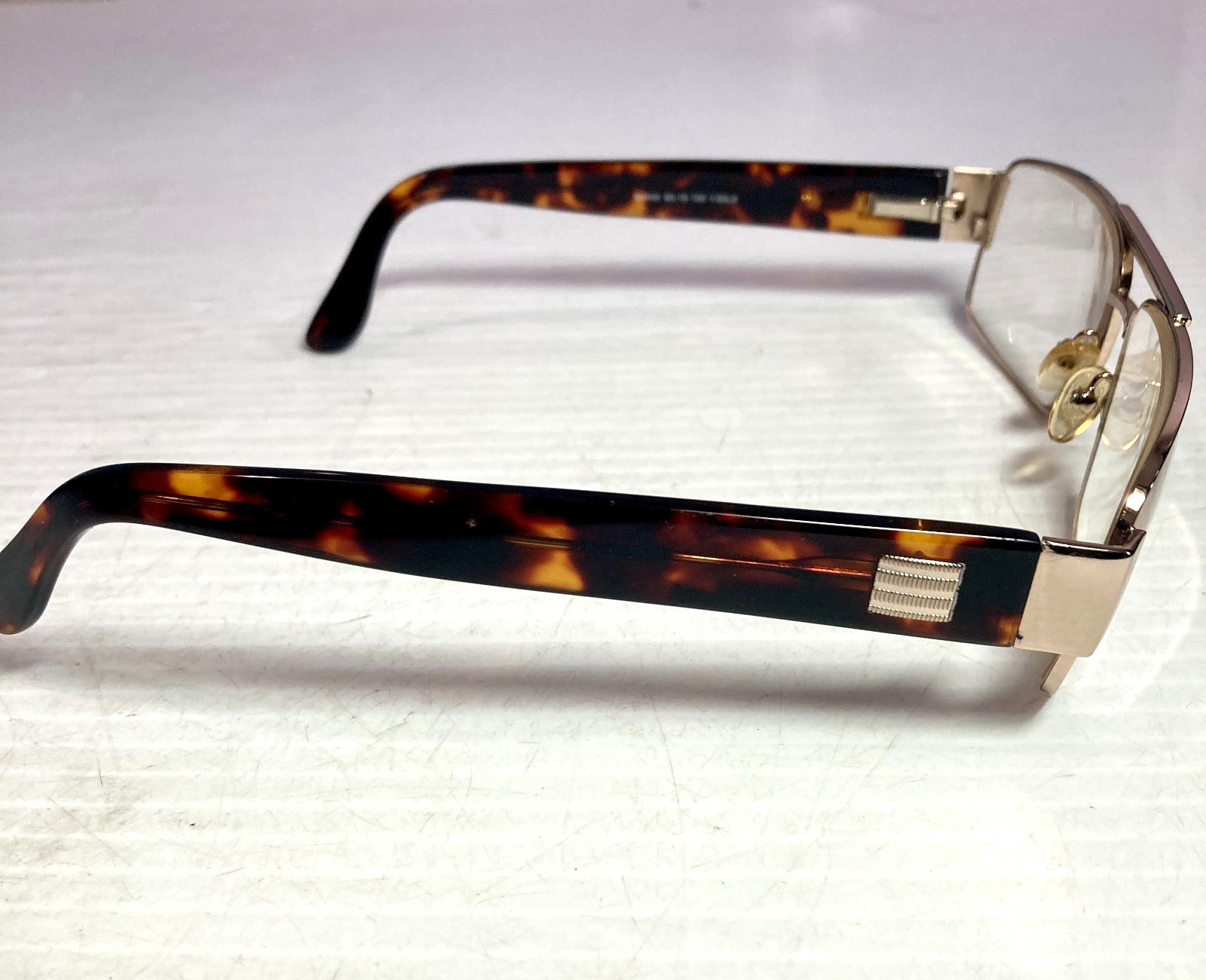 Wide Guyz Gold & Havana SHANK Eyeglasses 60-15-150 Frames Wide Guyz Gold & Havana SHANK Eyeglasses 60-15-150 Frames