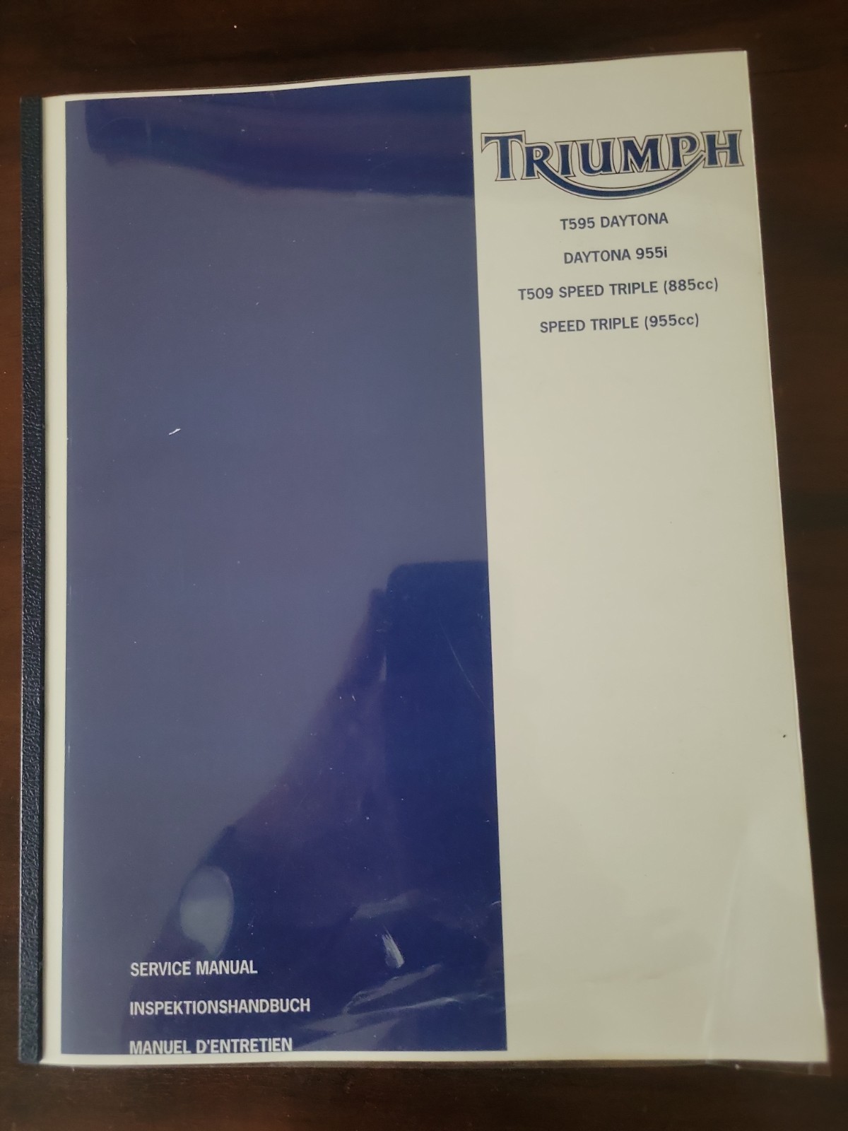 OEM Triumph T595 Daytona T509 Speed Triple 885cc 955cc Factory Service Manual