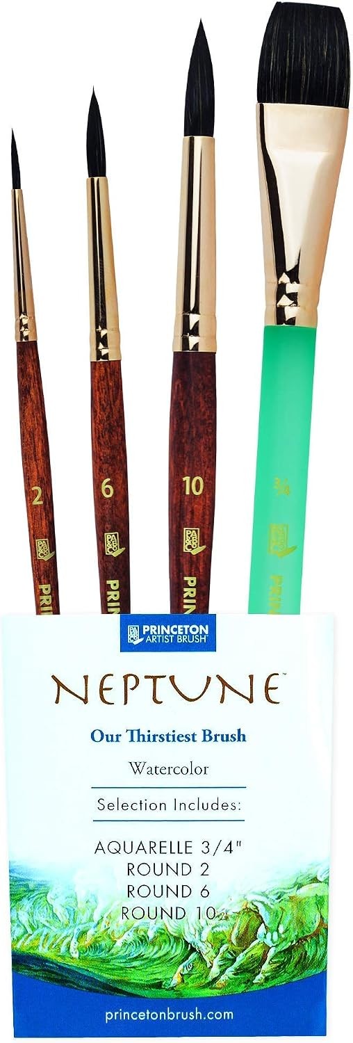 Princeton Neptune 4750 Series Watercolor Brush Set – Watercolor Brushes
