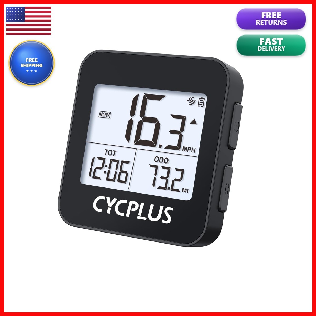 CYCPLUS G1 Wireless GPS Bike Computer, 2.0