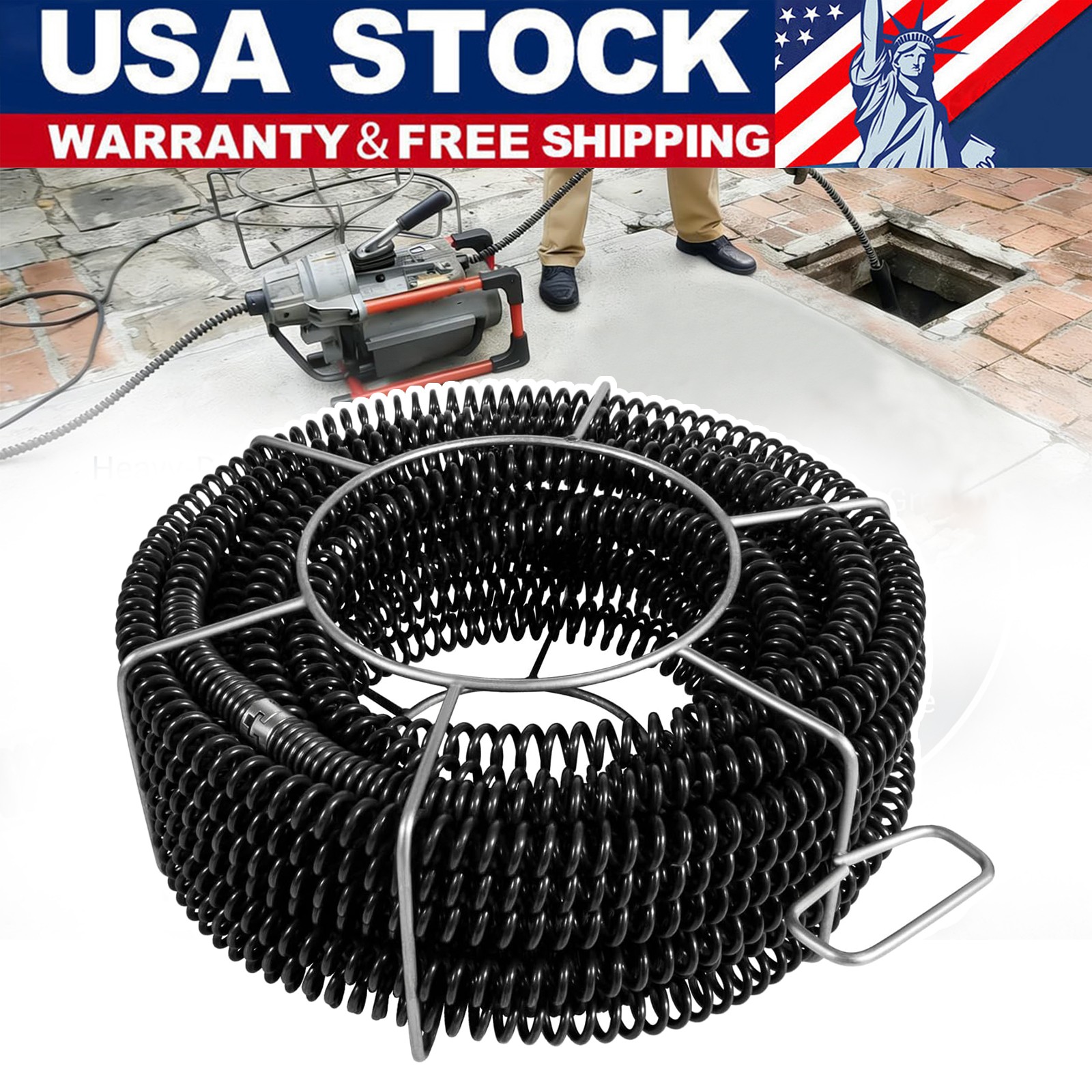 61630 A-62 Drain Cleaning Cable Kit 75FT for Ridgid Sectional Drain Cleaner