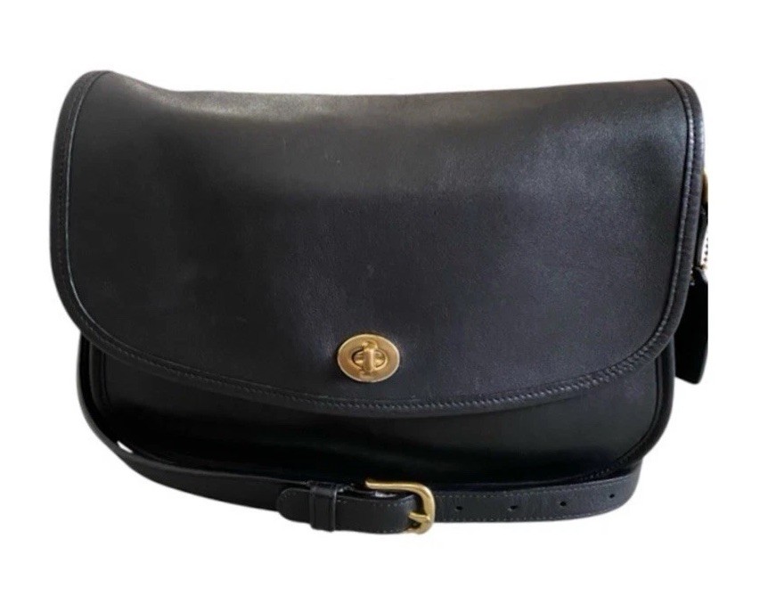 Vintage COACH O14-0902 Pre 1994 Black Leather Shoulder/Crossbody City Bag Purse Vintage COACH O14-0902 Pre 1994 Black Leather Shoulder/Crossbody City Bag Purse