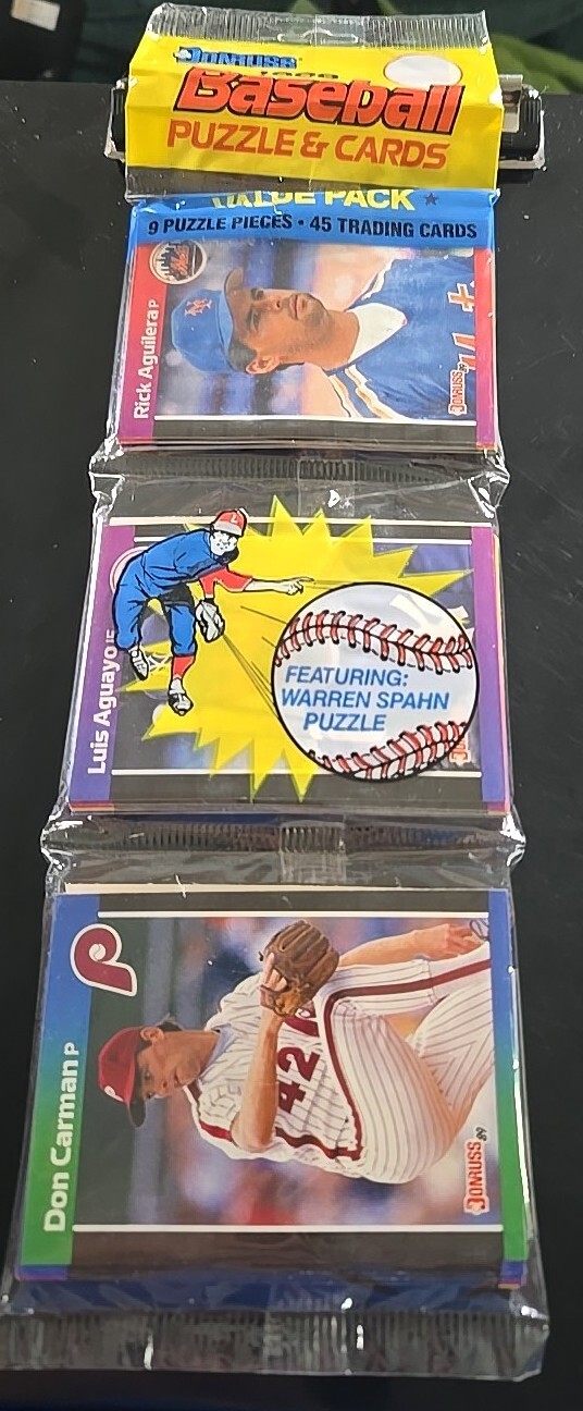 1989 Donruss Baseball Rack Pack Unopened Factory Sealed (1) Pack 45 Cards 1989 Donruss Baseball Rack Pack Unopened Factory Sealed (1) Pack 45 Cards