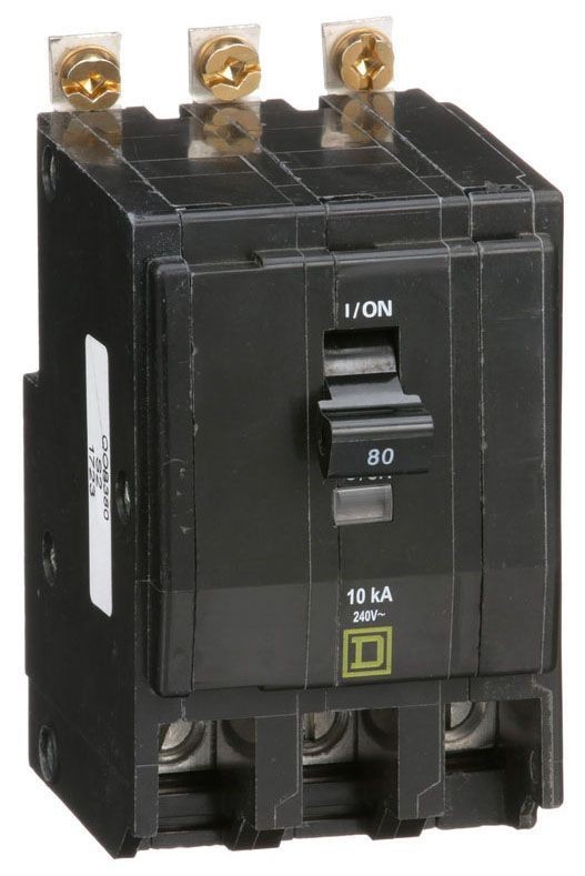 Square D QOB380 80 Amp 3 Pole 240V Mini Circuit Breaker