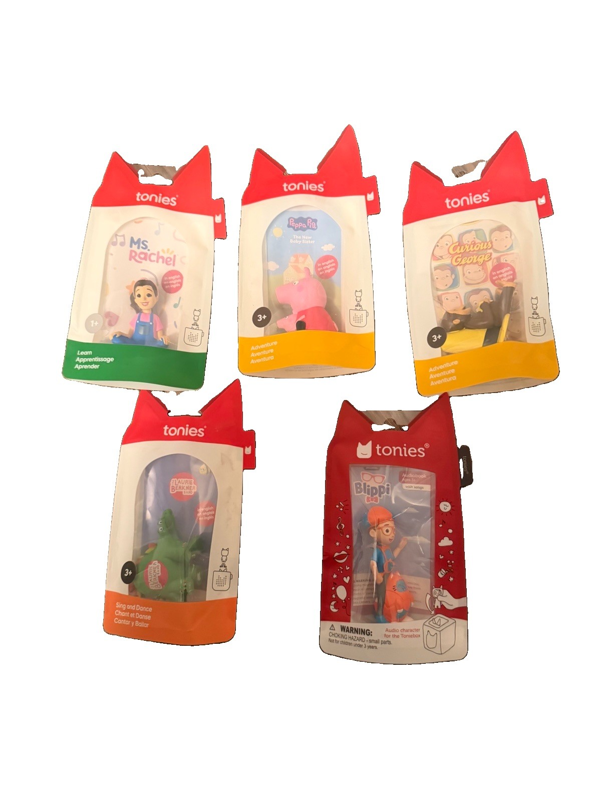 Tonies Preschool 5 Pack Ms Rachel Peppa Pig Blippi Curious George Laurie NEW Tonies Preschool 5 Pack Ms Rachel Peppa Pig Blippi Curious George Laurie NEW