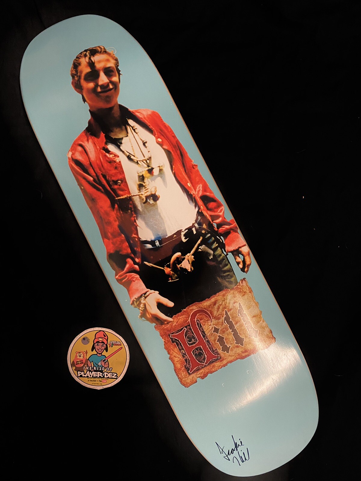 RARE DOUBLE SIGNED Frankie Hill Skateboard Deck HOOK Peter Pan Limited Edition