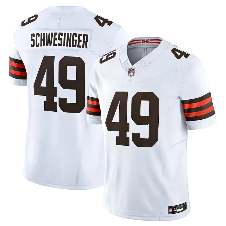 NWT Men\'s Browns #49 Carson Schwesinger All Stitched Limited Player Jersey==