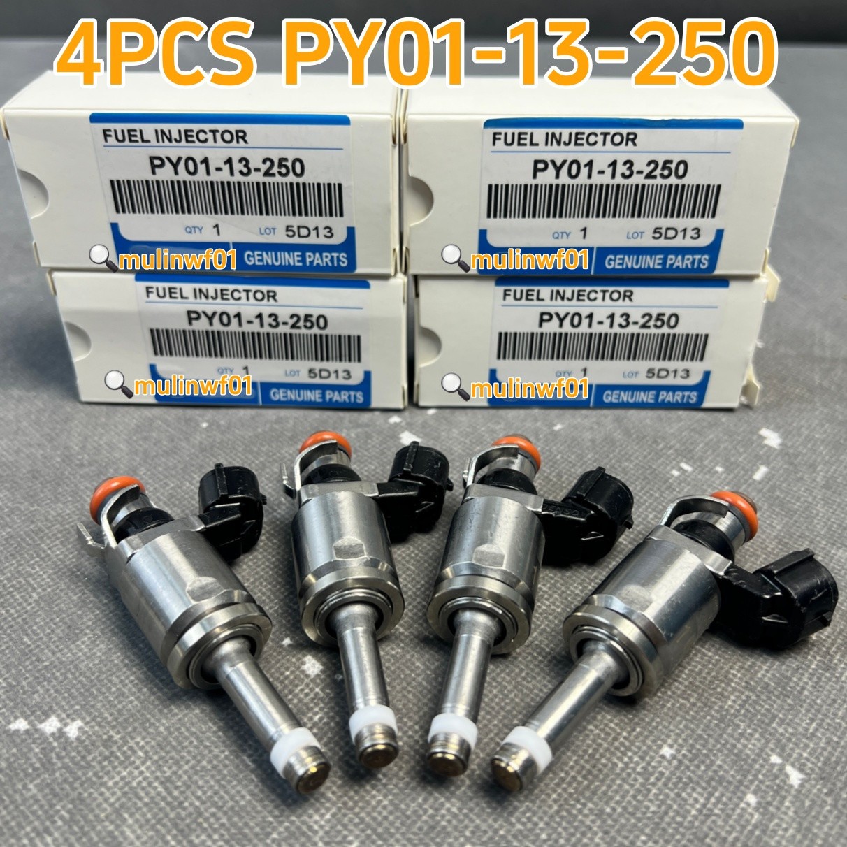 4Pcs Fuel Injector Kit PY01-13-250 NEW For Mazda 2014-2025 CX-5 2.5L Engine NEW