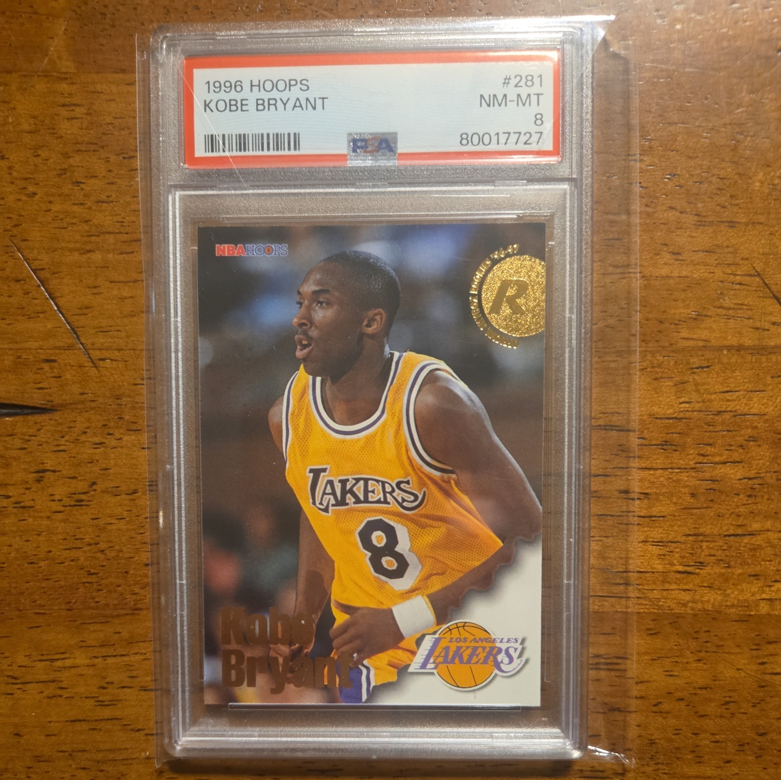 SkyBox 1996-97 NBA Hoops Rookies Kobe Bryant RC #281 Lakers PSA 8 SkyBox 1996-97 NBA Hoops Rookies Kobe Bryant RC #281 Lakers PSA 8