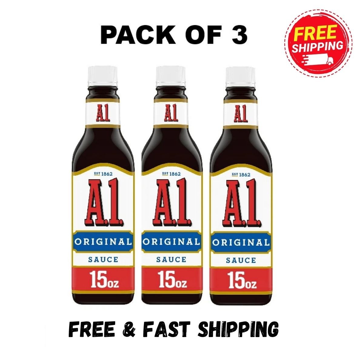 A.1. Original Sauce, 15 oz. Bottle PACK OF 3 A.1. Original Sauce, 15 oz. Bottle PACK OF 3