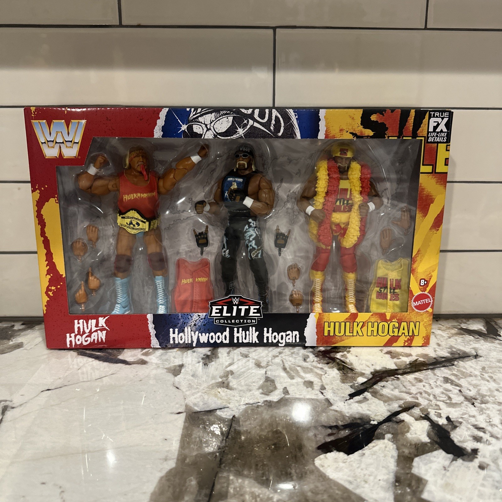 WWE Mattel Elite Hulk Hogan 3 Pack Target Exclusive Hulkamania 40th Anniversary