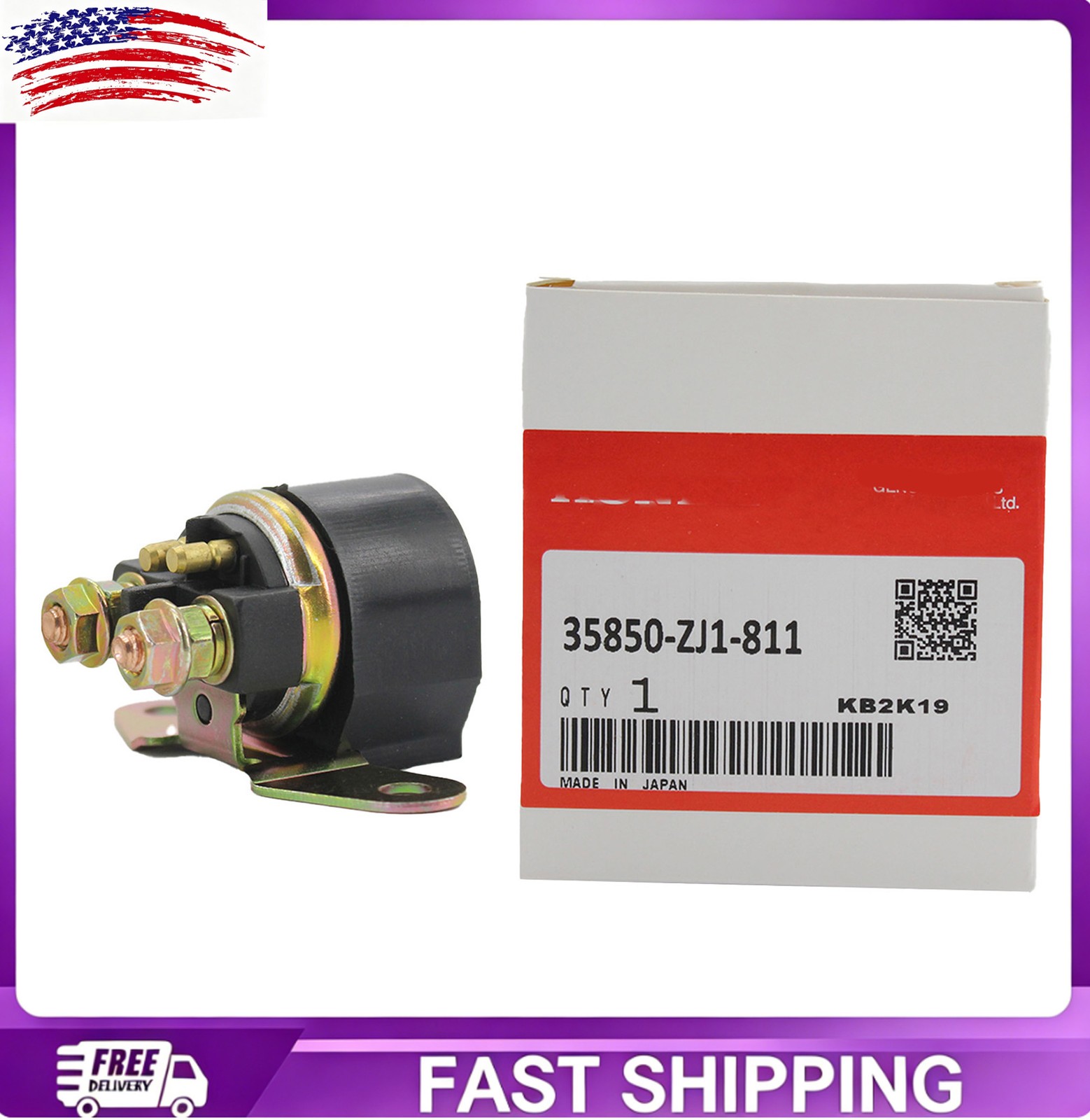 For Honda 35850-ZJ1-811 Starter Solenoid Relay 2002-2008 2007 VTX1800 NEW