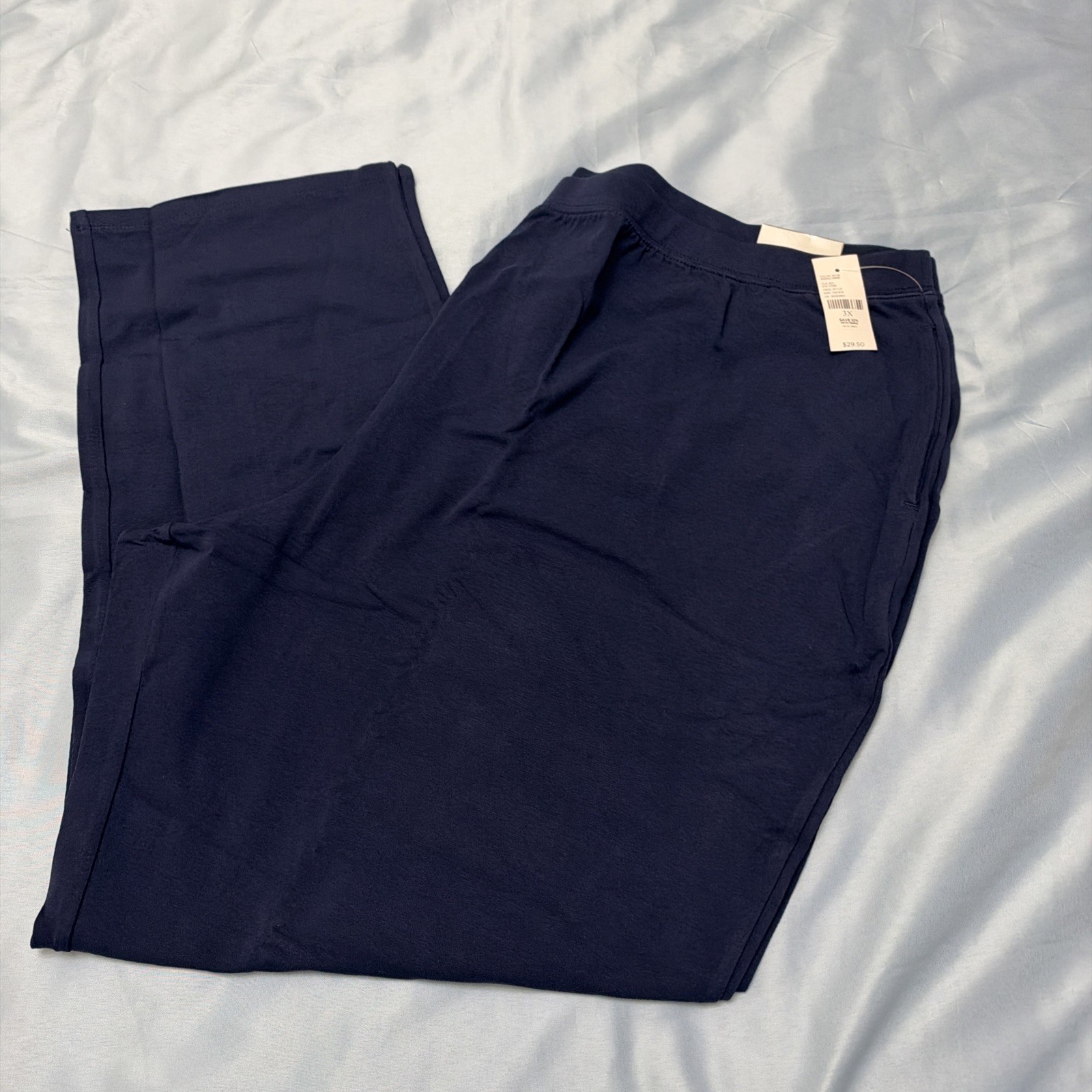 Catherines Suprema Women’s 3X 26/28W Blue Stretch Cotton Pants NWT Relaxed Fit Catherines Suprema Women’s 3X 26/28W Blue Stretch Cotton Pants NWT Relaxed Fit