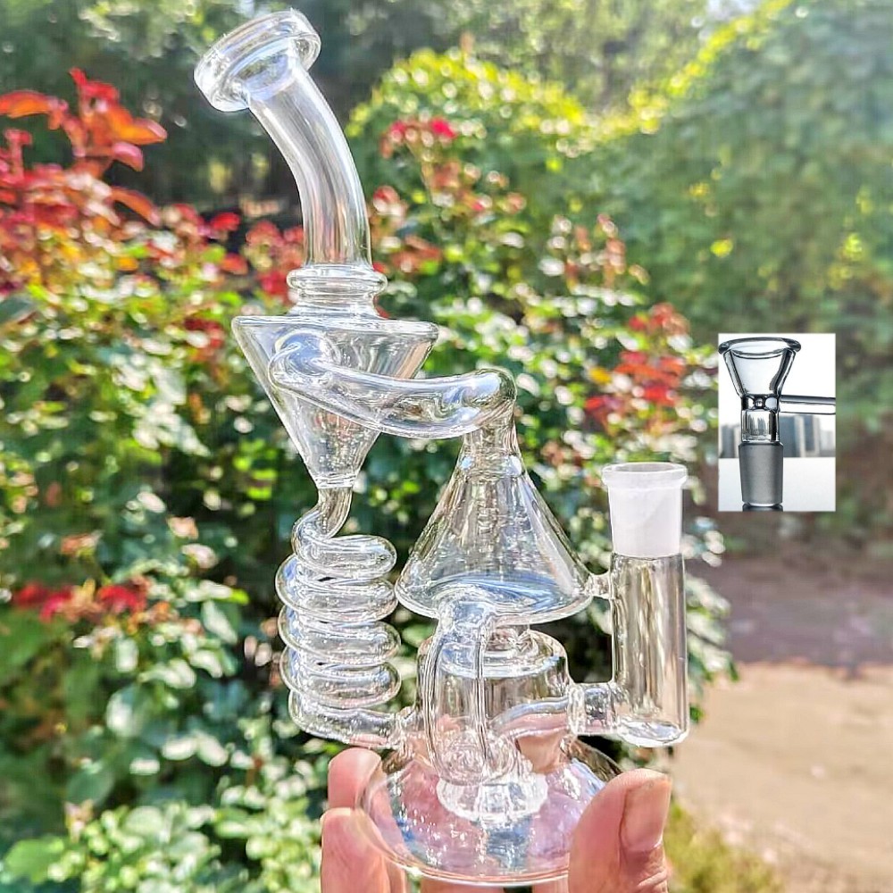 heady Coil Honeycomb Recycler rig pipes bong Glass Smoking Water shushi 14mm heady Coil Honeycomb Recycler rig pipes bong Glass Smoking Water shushi 14mm