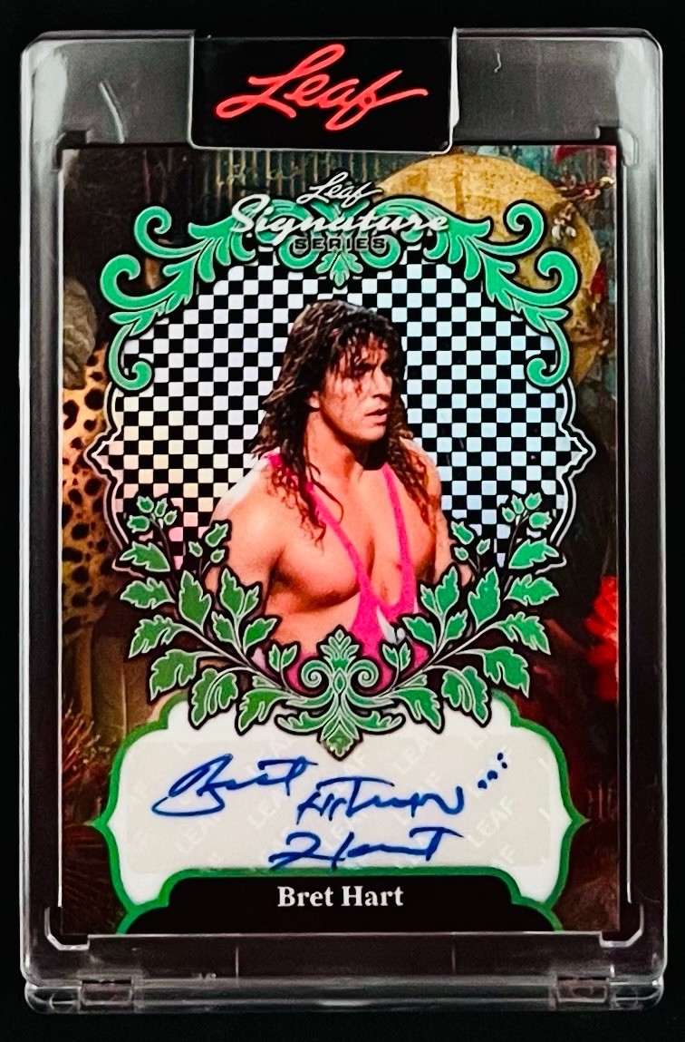 2026 Leaf Signature Series Bret “Hitman” Hart Auto Autograph Green 1/1 SSP 2026 Leaf Signature Series Bret “Hitman” Hart Auto Autograph Green 1/1 SSP