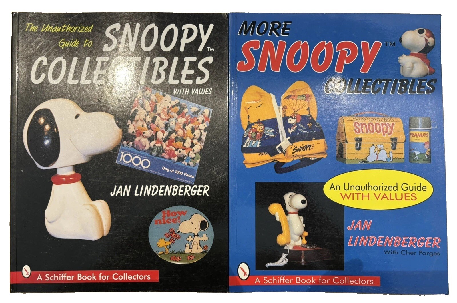 Unauthorized Guide to Snoopy Collectibles & More 2 Books Peanuts Lindenberger Unauthorized Guide to Snoopy Collectibles & More 2 Books Peanuts Lindenberger