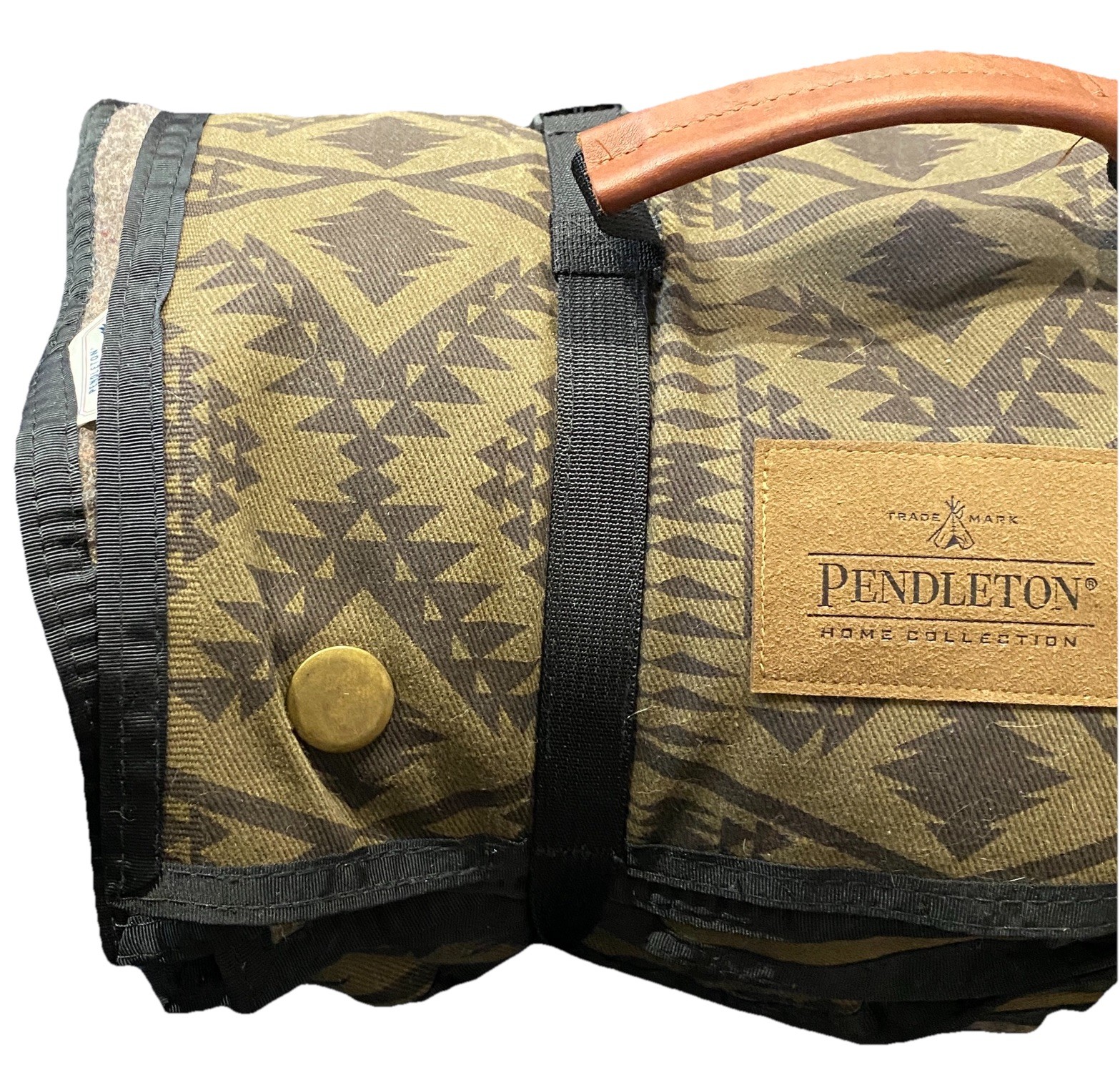 Pendleton Yakima Camp Roll-up Wool Blanket, Weather Resistant Waxed Canvas HTF