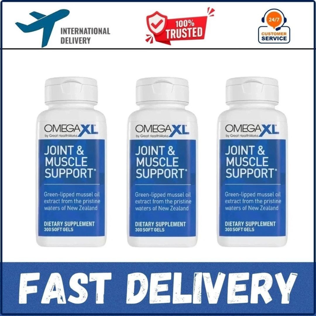 XL Omega 300 Pills Relief Lipped Mussel Joint & Muscle Green Daily Enhance,3Pack