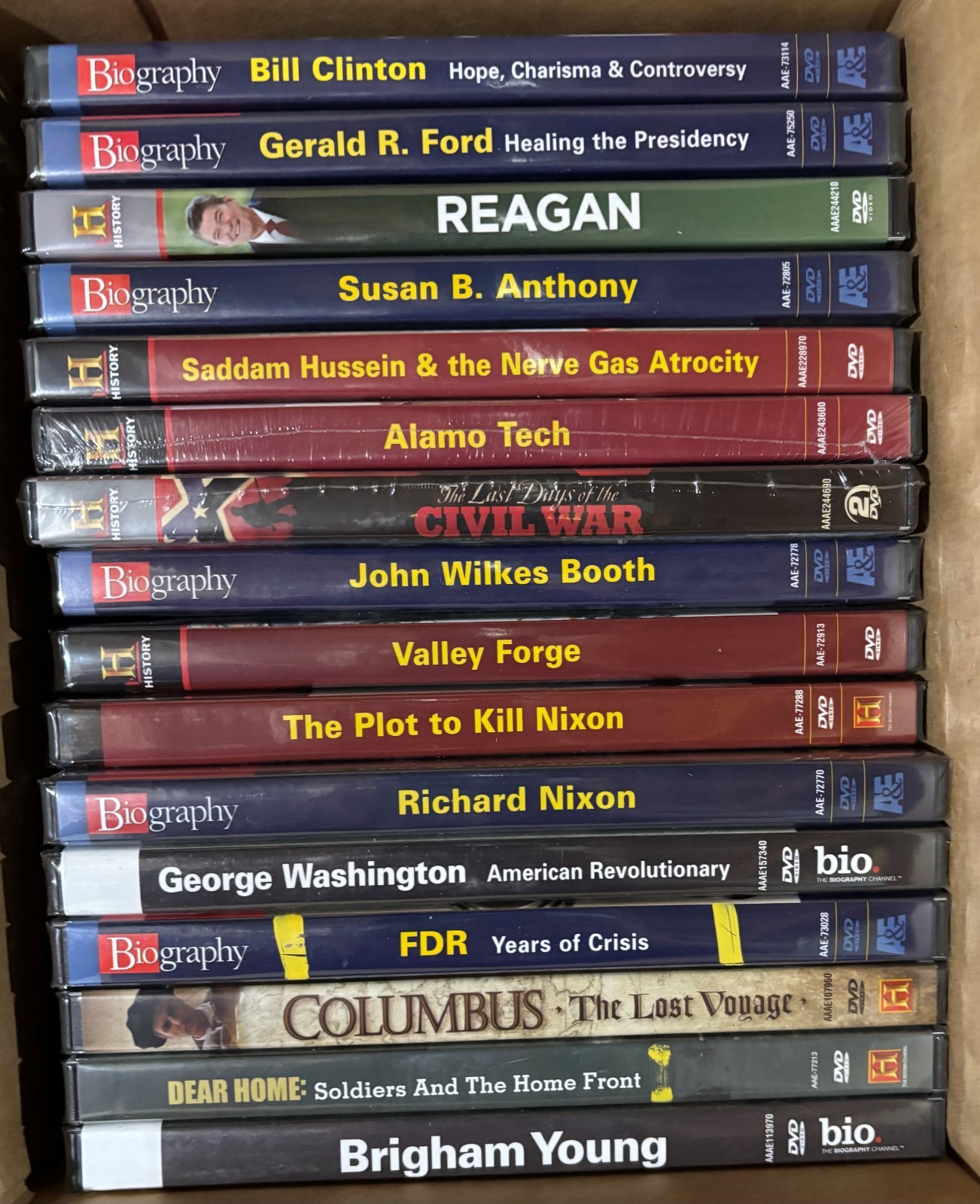 Lot Of 16 Factory Sealed DVDs History Channel American Civil War Biography Lot Of 16 Factory Sealed DVDs History Channel American Civil War Biography