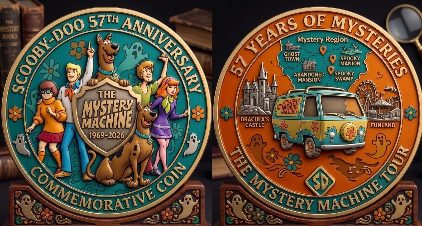 The Mystery Machine Scooby-doo 57th Anniversary 1969-2026 Coin MD140
