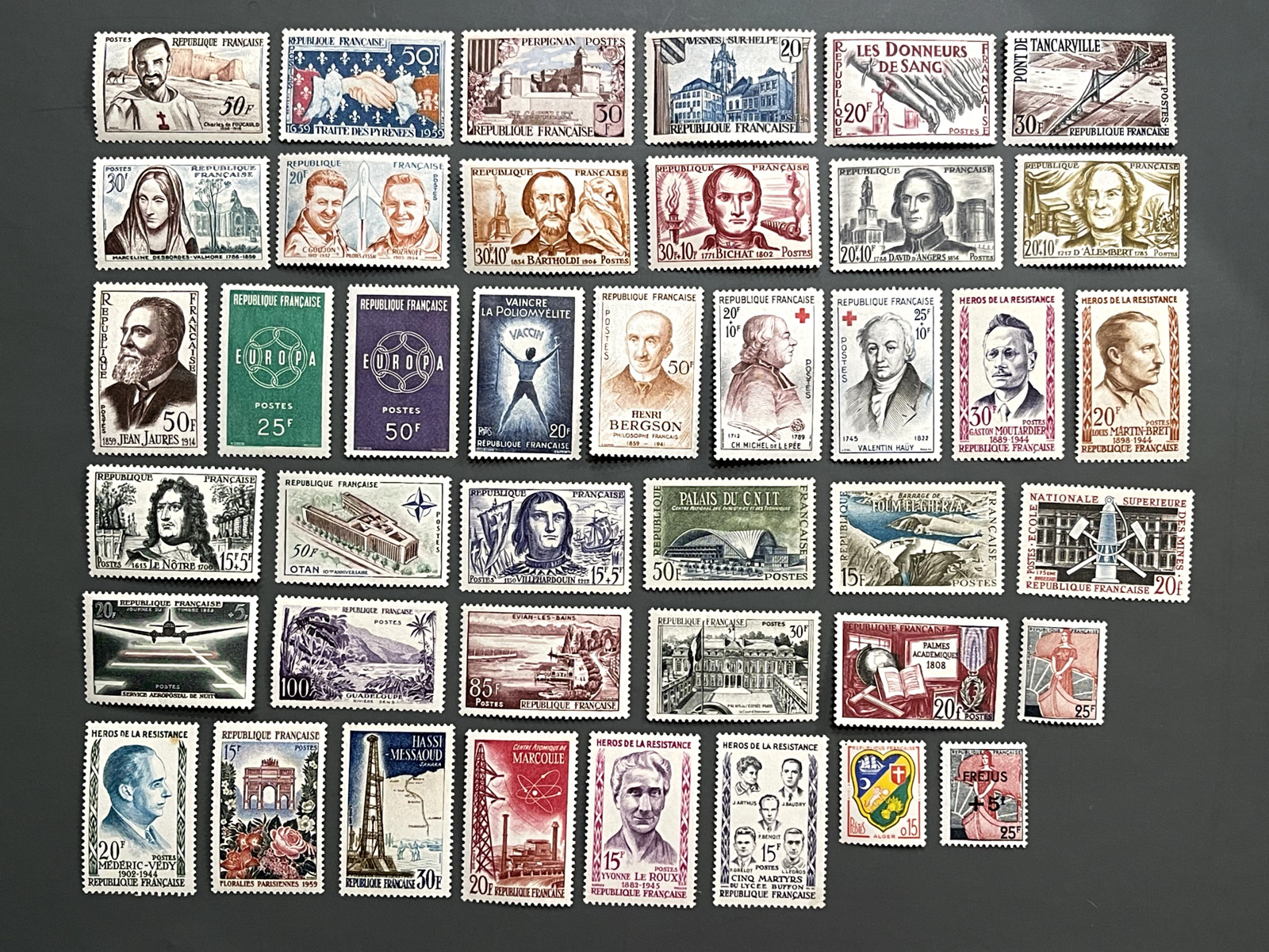 France 1959 Complete Year Set MNH** – Stamp Collection – Mint Never Hinged