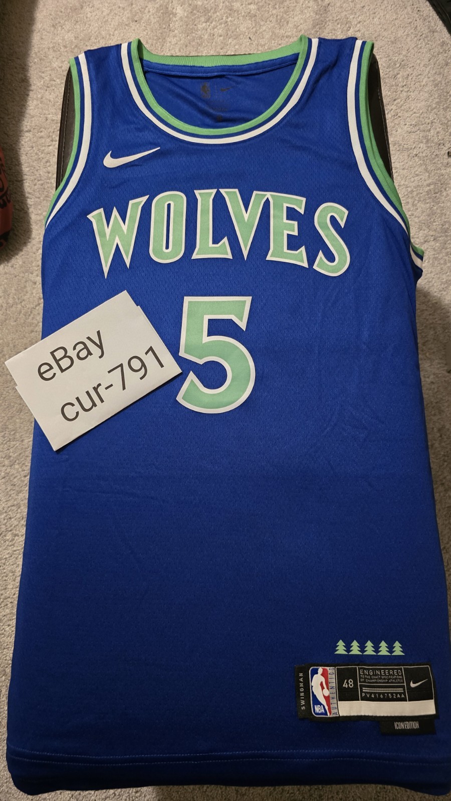Anthony Edwards Minnesota Timberwolves 26/27 Icon Edition Jersey Sz 48 L NWOT