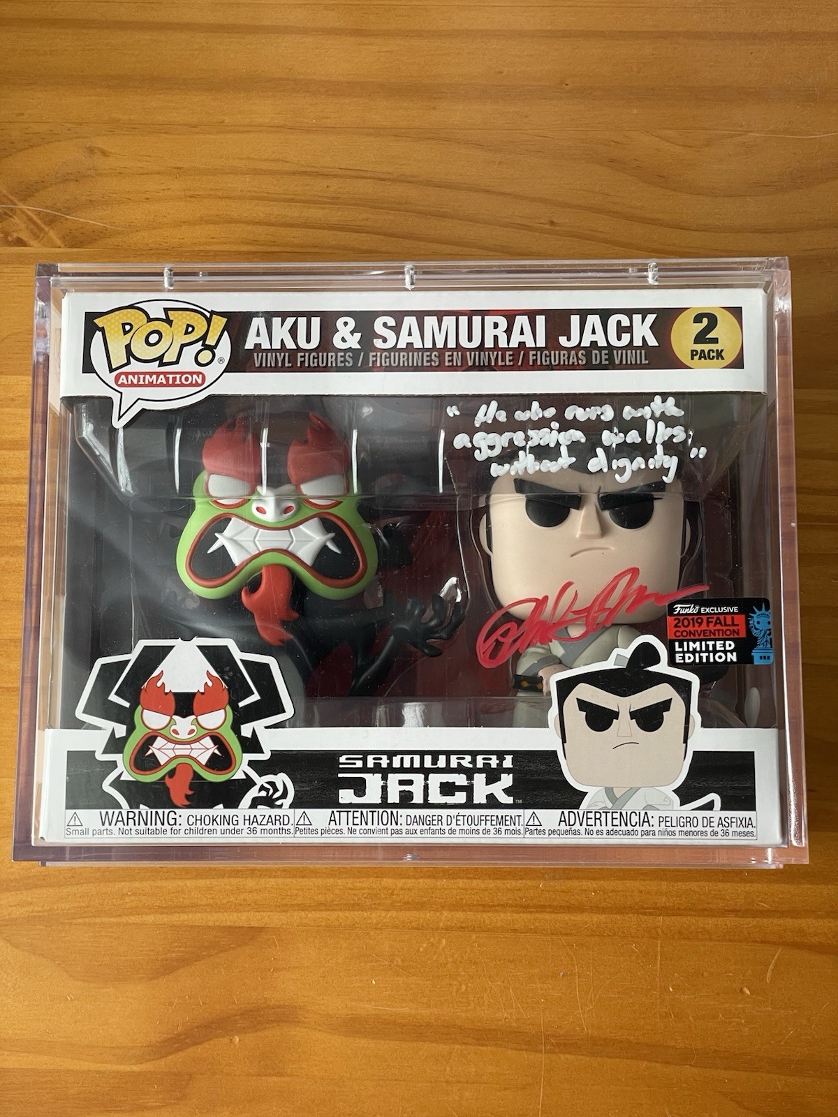 Funko Pop Animation Aku & Samurai Jack 2-Pack 2019 Fall Convention LE Signed