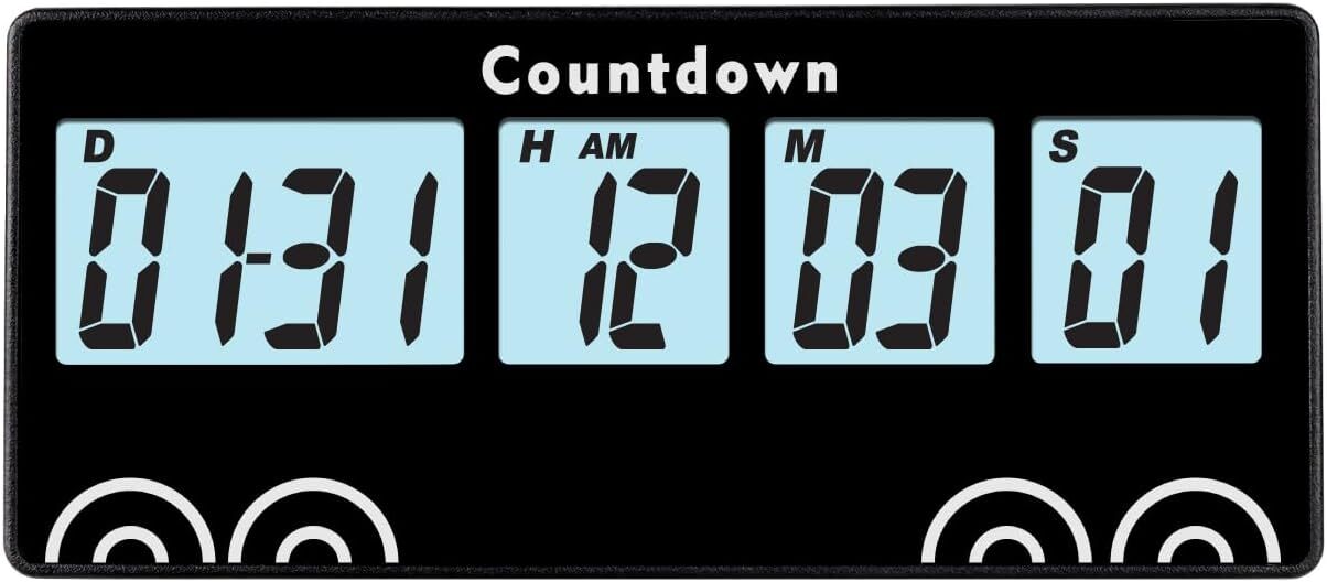 9999 Days Retirement Timer Up To Countdown and Alarm For All of The Big Events