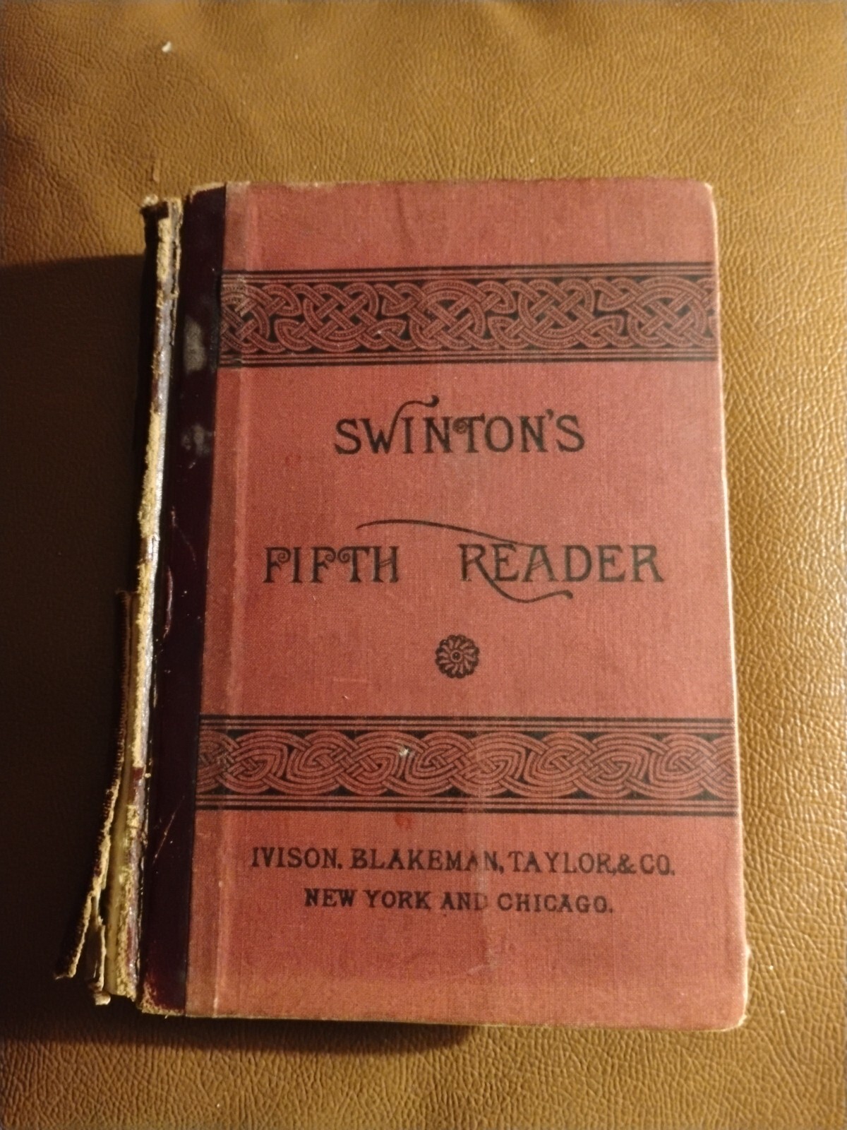 1883 Swinton\'s Fifth Reader Ivison Owned & Signed By A Confederate Officer