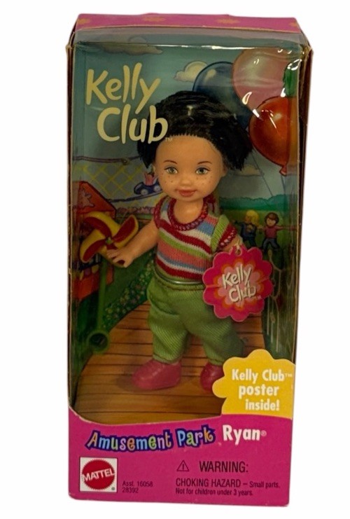 Vintage 2000 Barbie Kelly Club AMUSEMENT PARK Ryan Doll #28392 Tommy Brunette