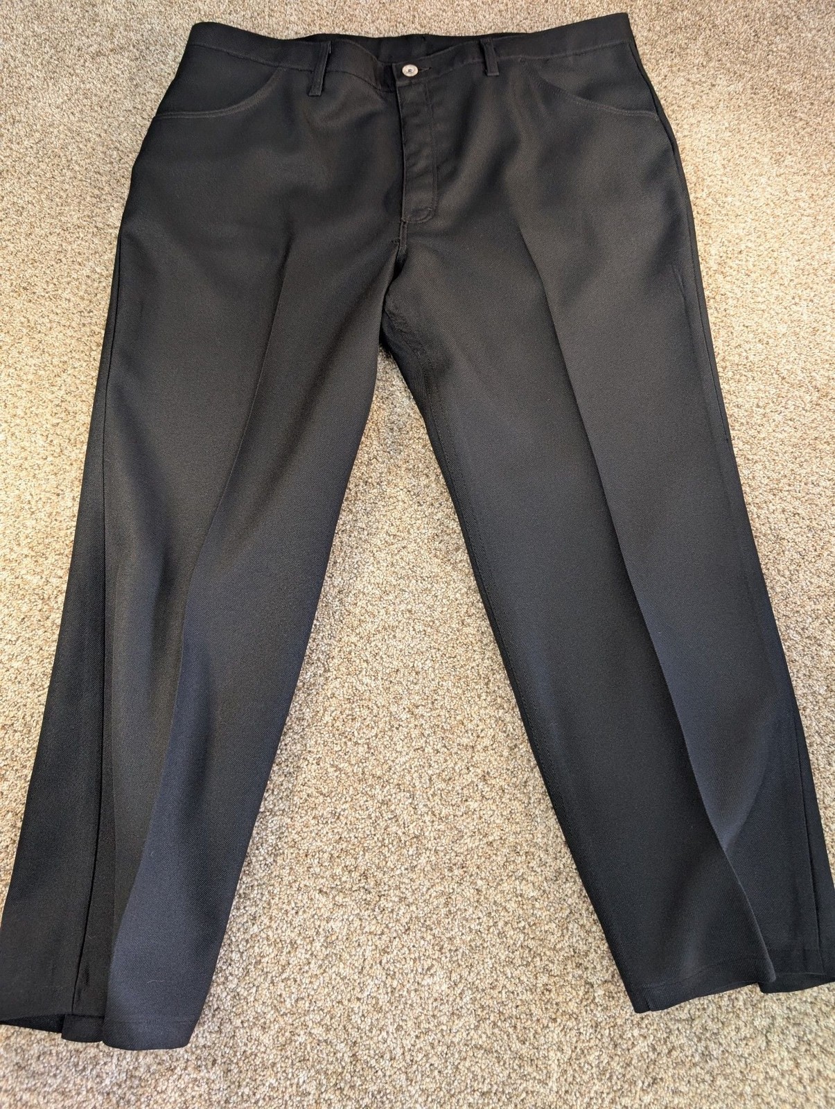 Maverick Western Pants 44x34 Black Polyester Made in USA Maverick Western Pants 44x34 Black Polyester Made in USA