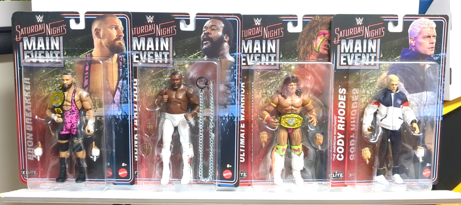 WWF WWE Saturday Night\'s Main Event Set X 4 Series 2 Junkyard Dog Warrior Figure
