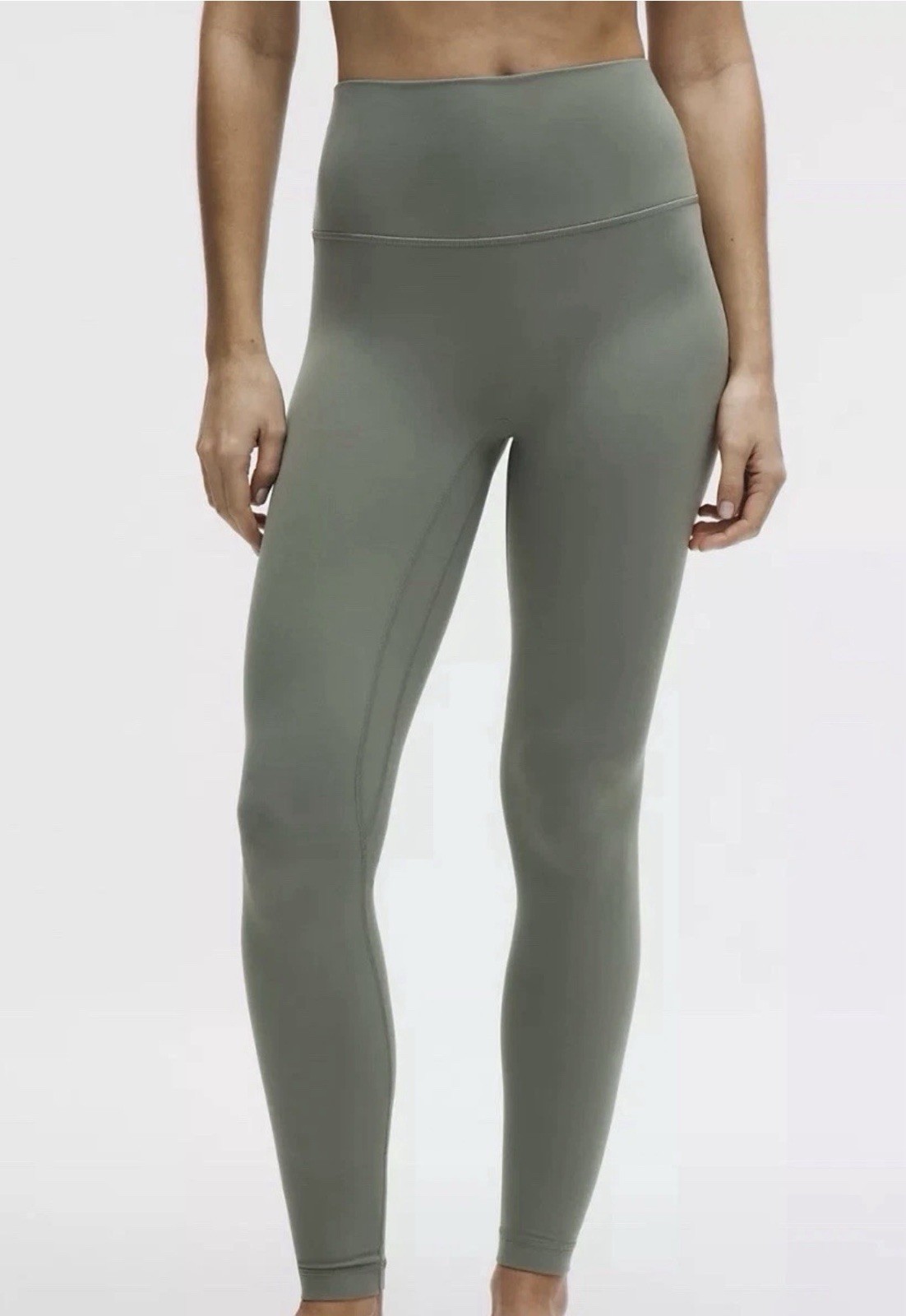 Lululemon Align No Line High Rise Pant 25” Sage Green Leggings Size 2 Excellent