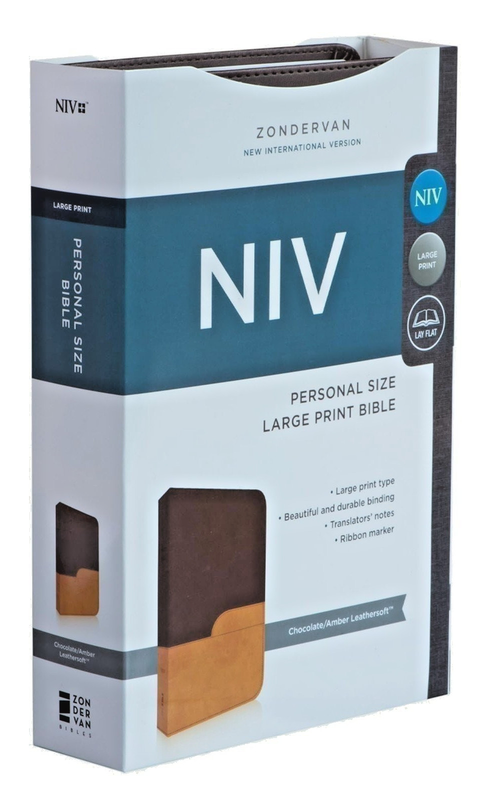 Brand New NIV Large Print Holy Bible Leather Soft Chocolate Amber Zondervan Brand New NIV Large Print Holy Bible Leather Soft Chocolate Amber Zondervan
