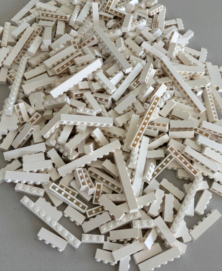 SHIPS FREE LEGO WHITE BIG BRICK LOT OF 50 1x3 1X4 1X6 1X8 etc Parts Mix SHIPS FREE LEGO WHITE BIG BRICK LOT OF 50 1x3 1X4 1X6 1X8 etc Parts Mix