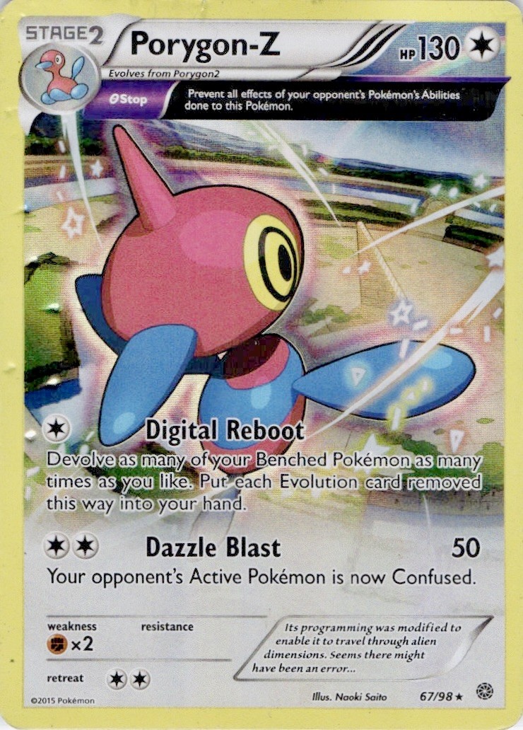 Porygon-Z 67/98 Holo Rare Ancient Origins Pokemon Moderately Played Porygon-Z 67/98 Holo Rare Ancient Origins Pokemon Moderately Played