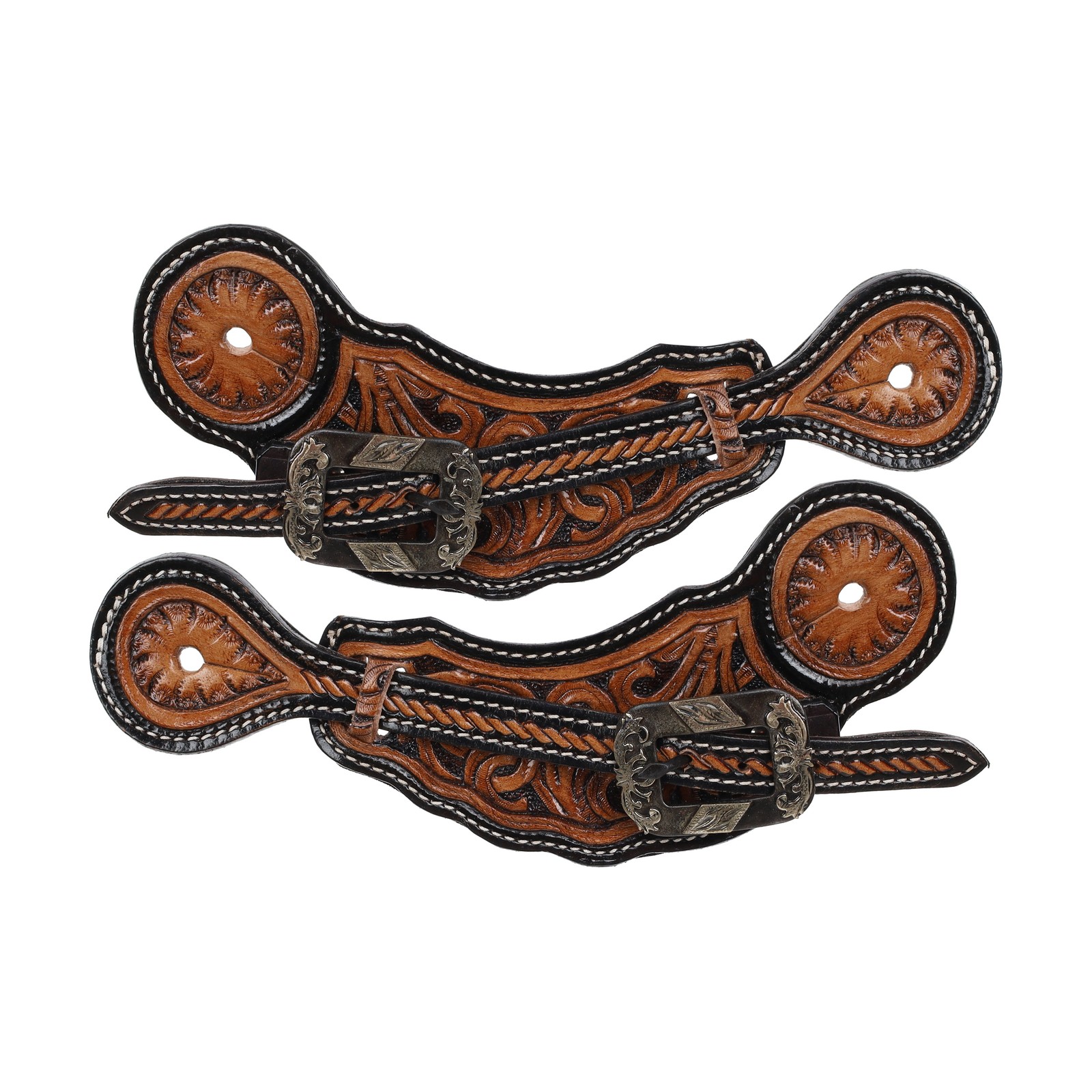 Showman Ladies Timberline Leather Spur Straps