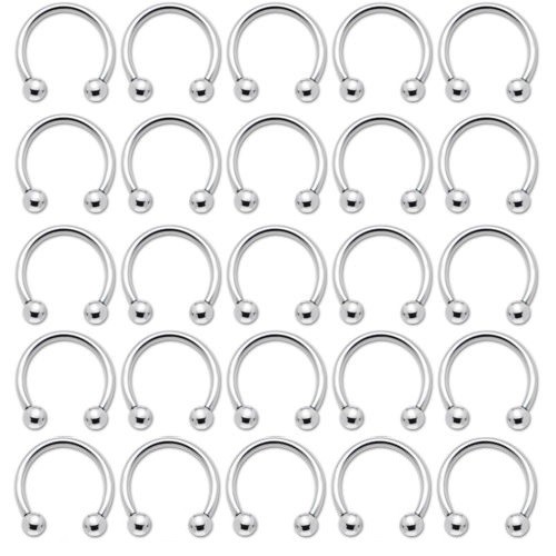 Horseshoe Circular Barbell Surgical Stainless Steel 18G 16G 14G Wholesale 100pcs Horseshoe Circular Barbell Surgical Stainless Steel 18G 16G 14G Wholesale 100pcs