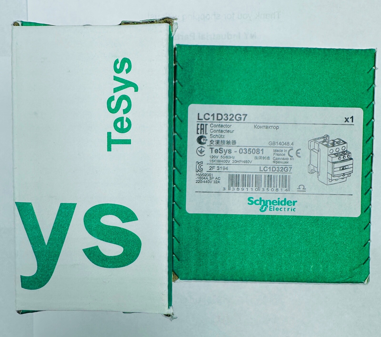Original Schneider LC1D32G7 Contactor SHIP FROM USA Original Schneider LC1D32G7 Contactor SHIP FROM USA