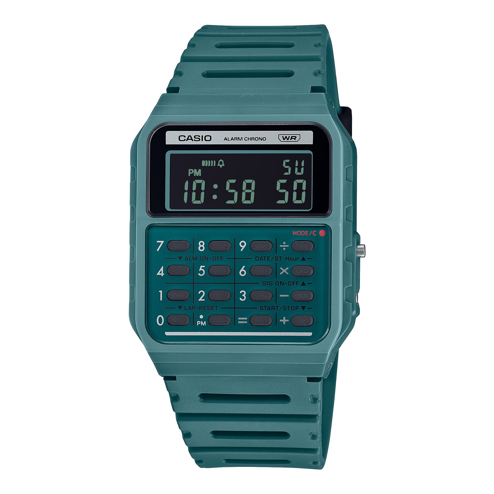 Wristwatch CASIO CALCULATOR CA-53WB-3BDF Calculator Silicone Petrol Blue