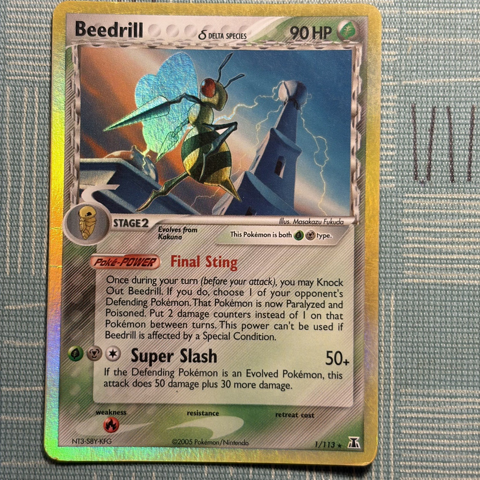 HP Pokemon BEEDRILL δ Card EX DELTA SPECIES Set #1/113 Holo Foil Rare#3 Pokemon HP Pokemon BEEDRILL δ Card EX DELTA SPECIES Set #1/113 Holo Foil Rare#3 Pokemon
