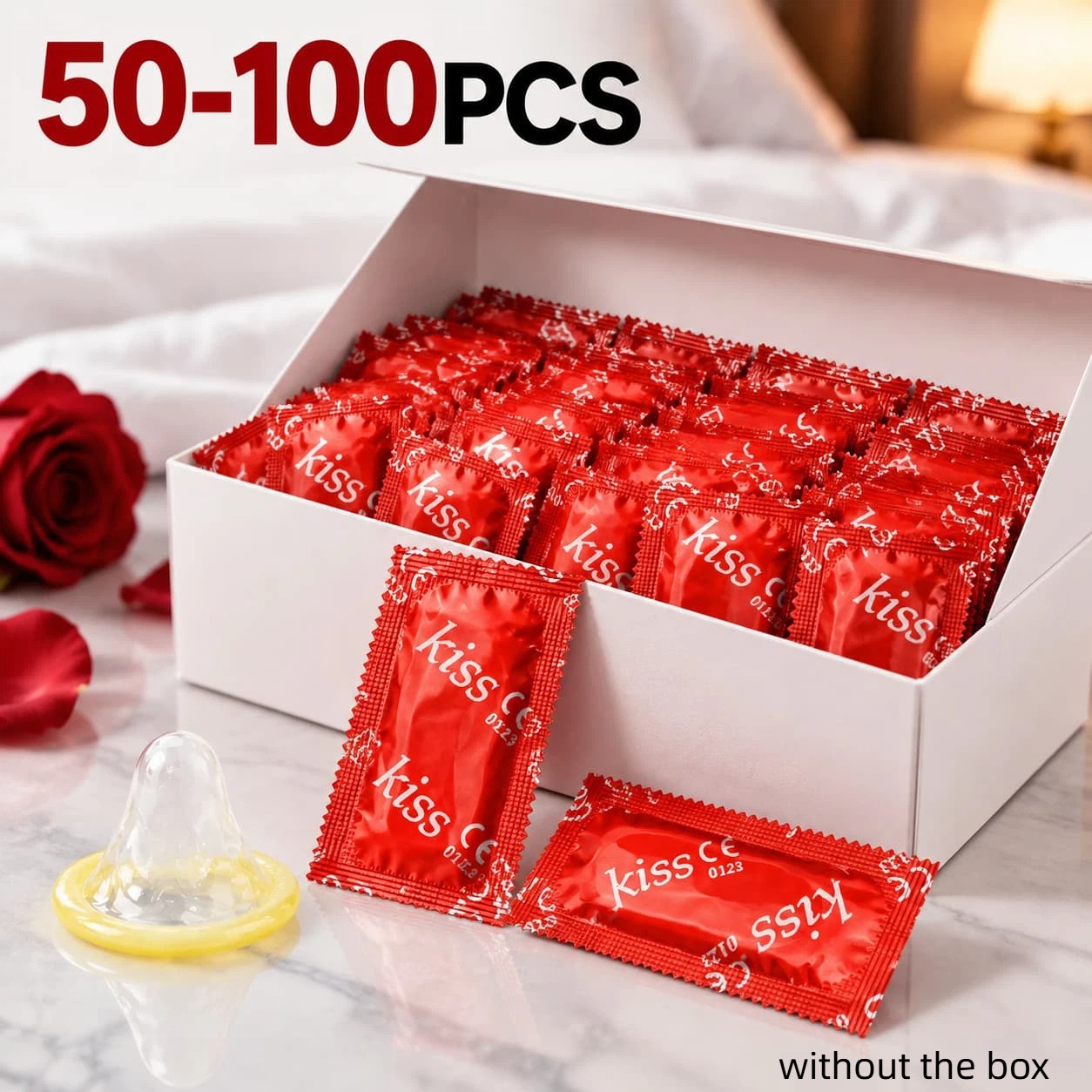 50/100pc Latex Condoms Bulk Pack Ultra Thin Extended Pleasure Extra Time,Delay