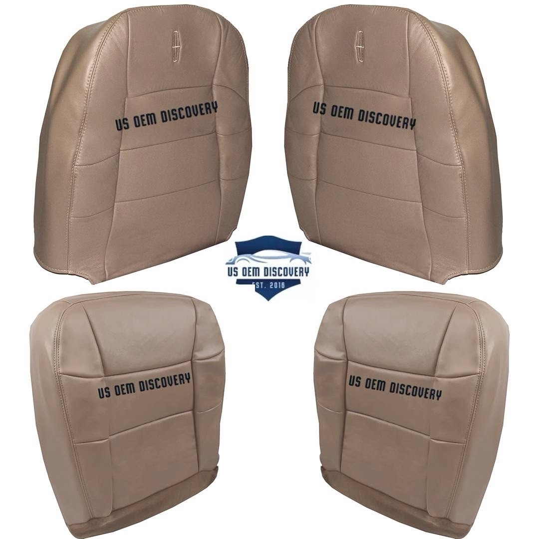 1997 98 1999 Lincoln Navigator Full Front Tops & Bottoms LEATHER Seat Cover TAN