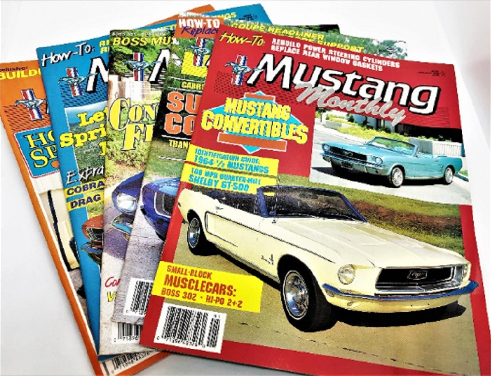 (LOT OF 5) VINTAGE MUSTANG MONTHLY MAGAZINES Jan-June 1988 NM-Mint Condition