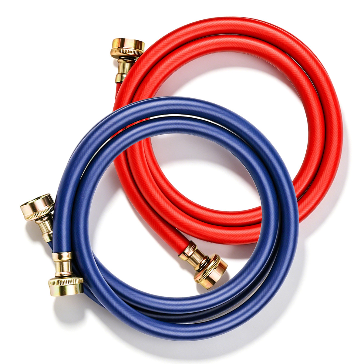 2 Pack 6ft Burst Proof Rubber Washing Machine Hoses, Straight 3/4\