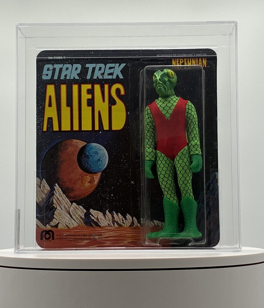 1975 Mego Star Trek Aliens Neptunian 10 Back Carded MOC Vintage AFA 75 Sealed