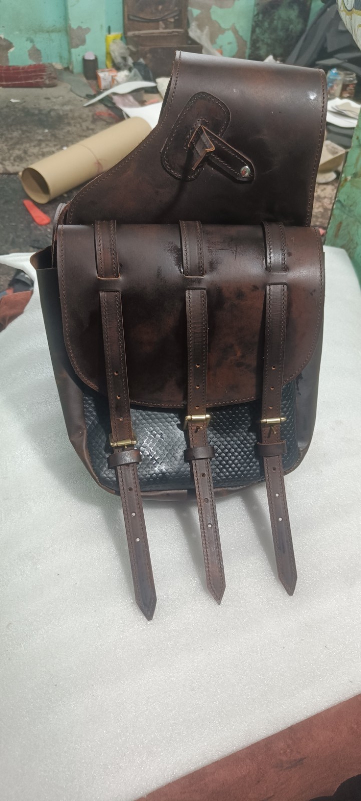 Handmade Vintage Oily Genuine Leather Western Horse Saddle Bag