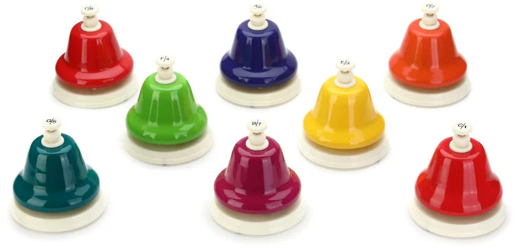 Rhythm Band Chroma-Notes 8-note C Major Diatonic Desk Bell Set