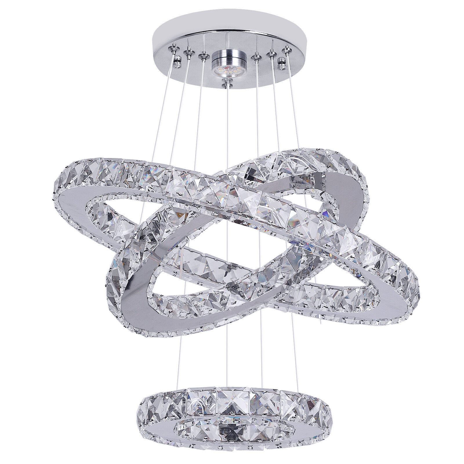 Vetrulus Modern Crystal Chandelier Led Ceiling Lights Pendant Lighting Fixtures