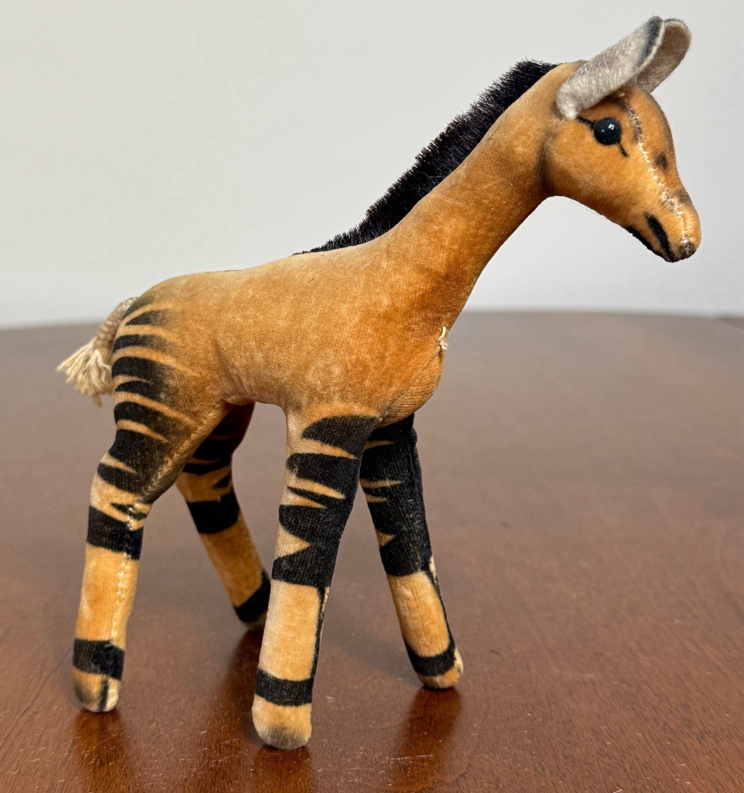 VTG Steiff Okapi Plush Toy Stuffed Animal Brown White VTG Steiff Okapi Plush Toy Stuffed Animal Brown White